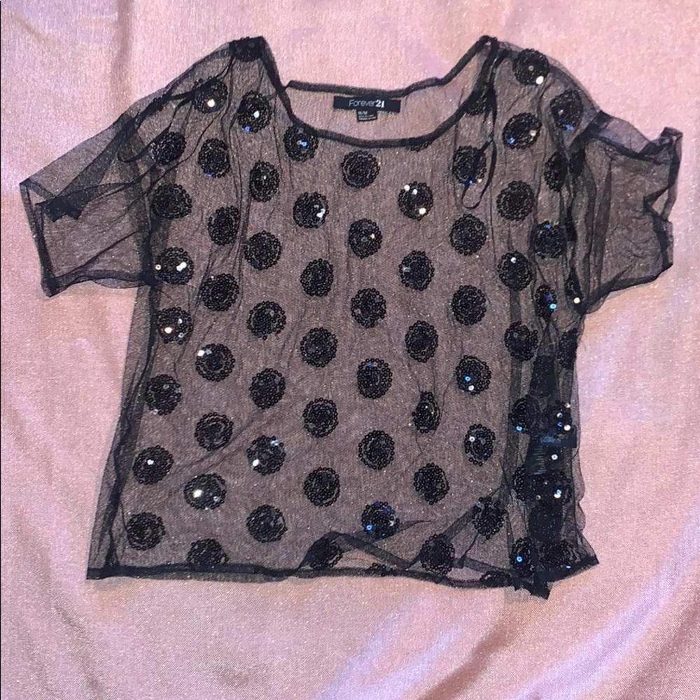 Mesh see through shirt
